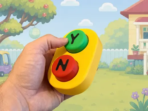 Jumbo Bluey Yes No Button