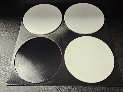 Jig for uv printing coasters 4x90 mm