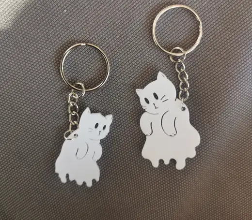 Ghost Cats - Magnets & Keyrings (customizable)