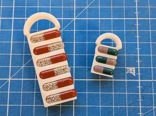 Sliding Snap Pill Capsules Box Secure No Rattle
