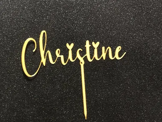 Christine cake topper