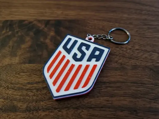 USA Mens Soccer Keychain