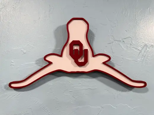 OU HORNS DOWN DESK OR WALL ART