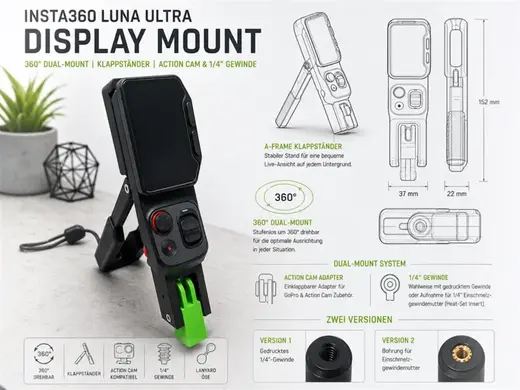 Insta360 Luna Ultra Display Mount 360° Dual Mount