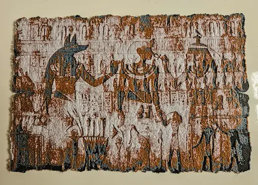 Hieroglyph egypt temple wall art - Hueforge