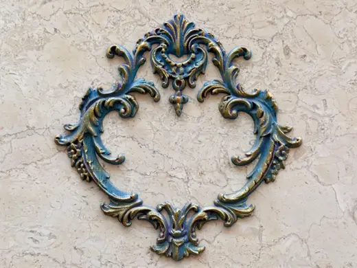 Ornement décoratif, style baroque, guirlande