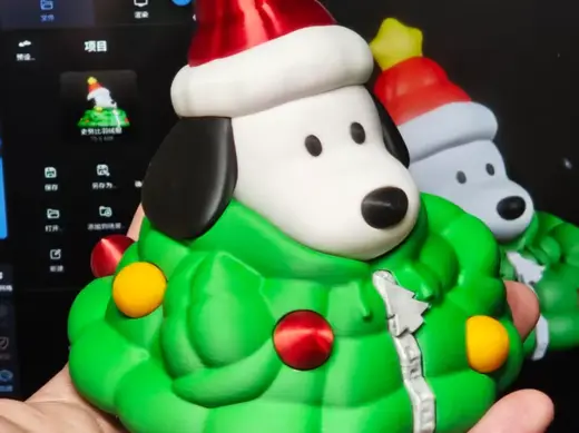(无AMS)SNOOPY-DOG史努比圣诞节限定羽绒服摆件