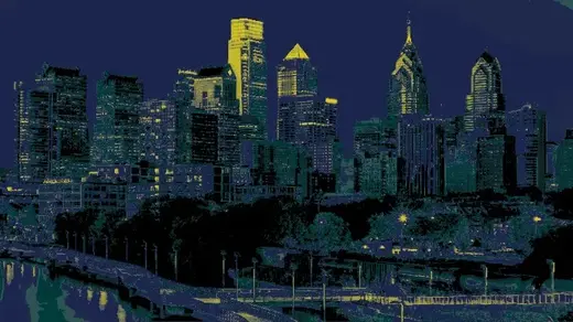 Hue Forge Philly Skyline Night