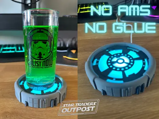 Sci-Fi LED Coaster | Bambu Lab LED Lamp Kit 001