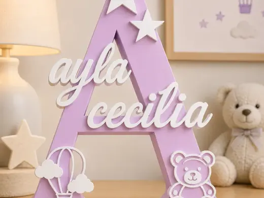 Personalized Baby Letter A – Ayla Cecilia