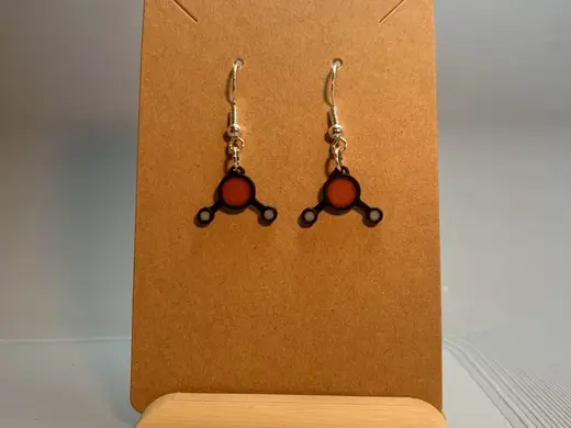 H2O molecule earrings