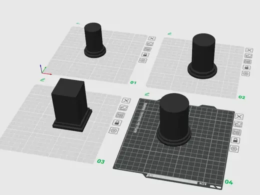 miniature base pillar(35mm, 45mm, 50mm)