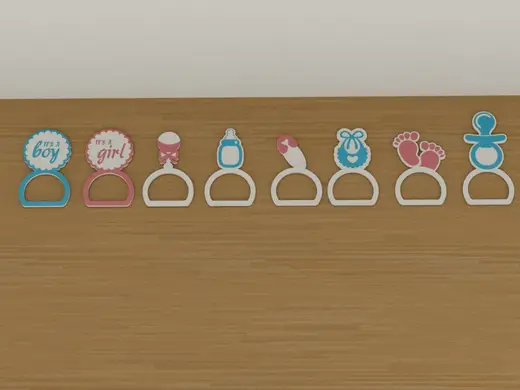 Baby shower party - napkin holders