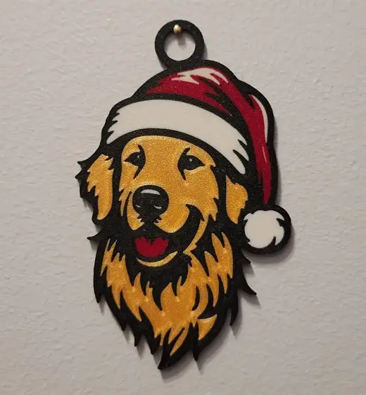 Golden Retriever Christmas Ornament