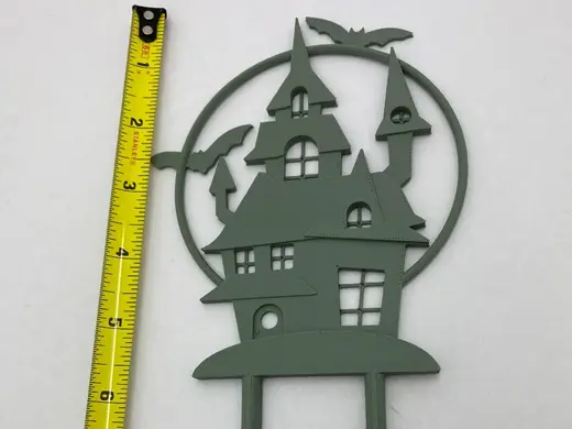 Halloween Haunted House Plant Trellis