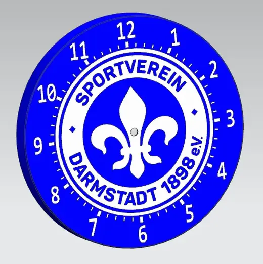 SV Darmstadt wall clock Wanduhr