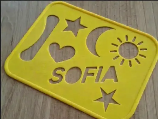 STENCIL PER DISEGNO CON NOME SOFIA E FORMINE