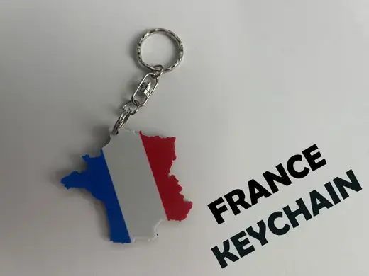 France Keychain – Country Silhouette
