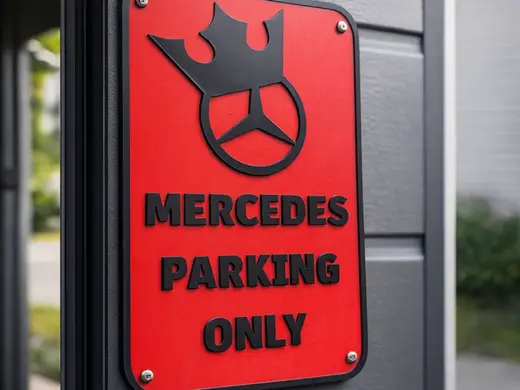 Mercedes Benz parking only sign tabliczka gift