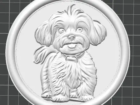 Relief von einem Malteser Hund