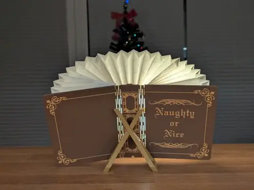 Bookstand for Santa's Naughty and Nice Light Book