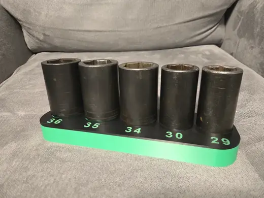 Snap-on Socket tray 29,30,34,35,36mm 5pc 1/2