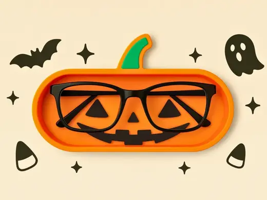 Pumpkin Glasses Tray – Halloween Eyewear Holder