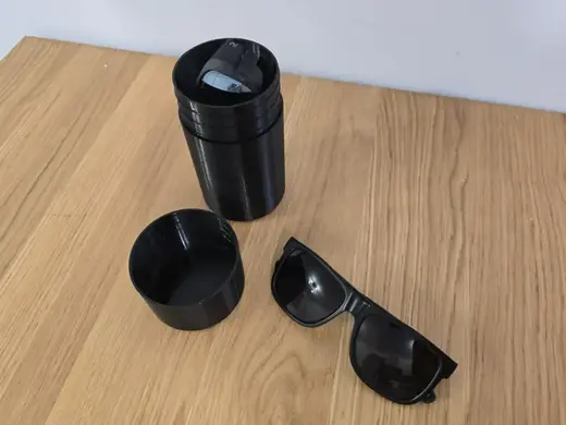 Glasses car cupholder case / hiking glasses case