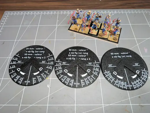 Outils mesure mouvement pivot - jeux de figurines