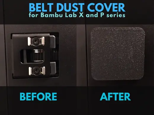 Dust and debris cover for belt tensioner for Bambu