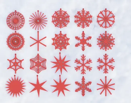 20 Alternative Snowflakes Xmas Tree Ornament