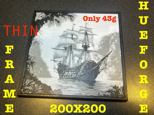 Hueforge frame for 200X200mm thin & fast printing
