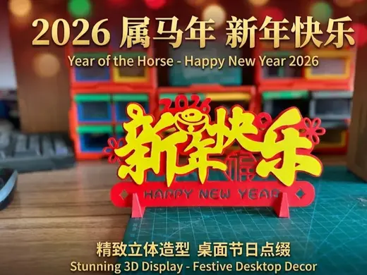 2026新年桌面摆件客厅装饰过年布置场景春节氛围气氛布置马年年味