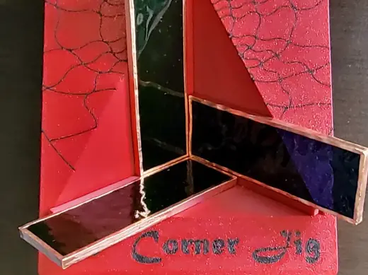 Stained Glass Box Jig - 90° Corner Jig