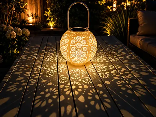 Solar Gartenlaterne Kugelform "Floral Glow"