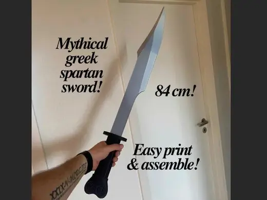 Mythical Greek Spartan Sword (Easy print)