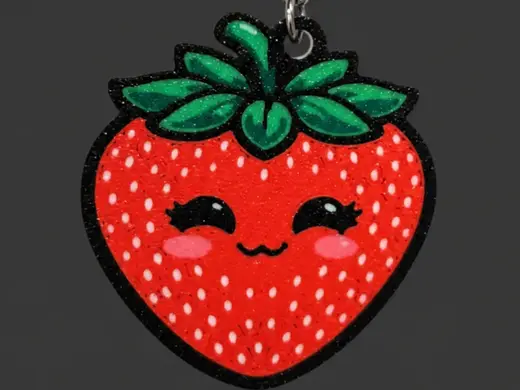 cute strawberry keychain