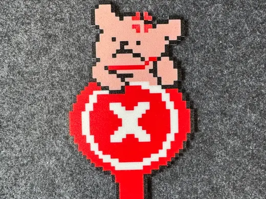 线条小狗 对错牌 拼豆 错