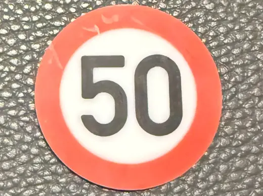 50er Geburtstag Schild