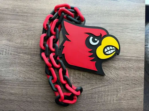 Louisville Cardinals Logo Oversized Necklace Chain