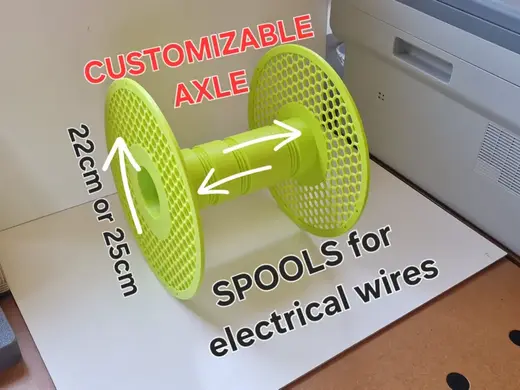 Spools for electric wires + spool winder cones