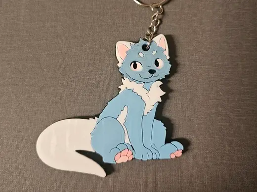 Furry Fox/otter keychain