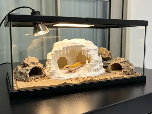 溶洞造型 守宫 爬宠 小屋 躲避屋 内部支撑用钳子直接拔出