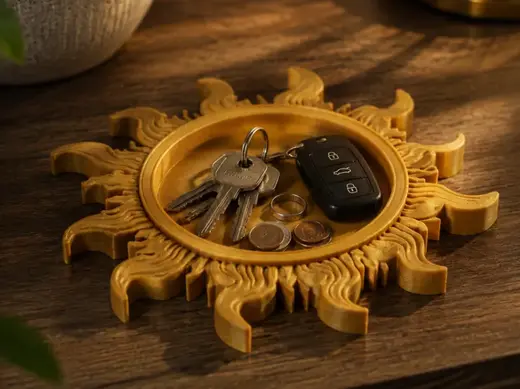 Sun flame style tray