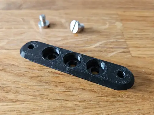 NATO rail 92mm rounded corners with 1/4" screws