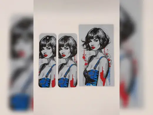 Painted Attitude Denim Woman hueforge Portrait