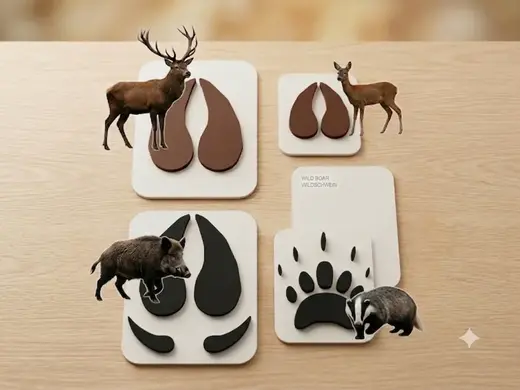 Wildlife Track Cards & Decor – Animal Footprints