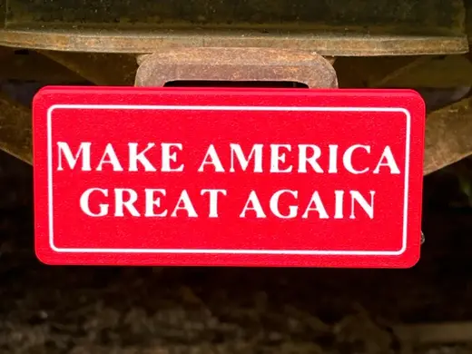 MAGA Trailer Hitch Tube Cover, multi color print