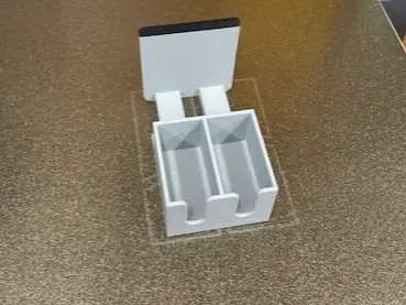 RV dual toothbrush holder with cover