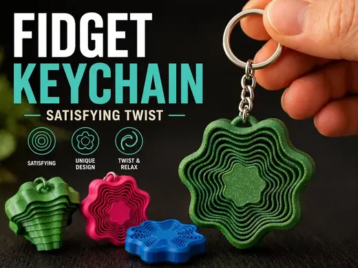 Satisfying Flower Keychain – Hypnotic Layers